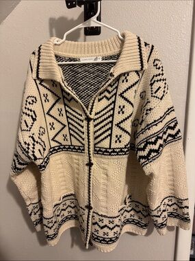 Altar'd State Cream and Black Cardigan